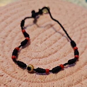 Black and Red Beaded Bracelet